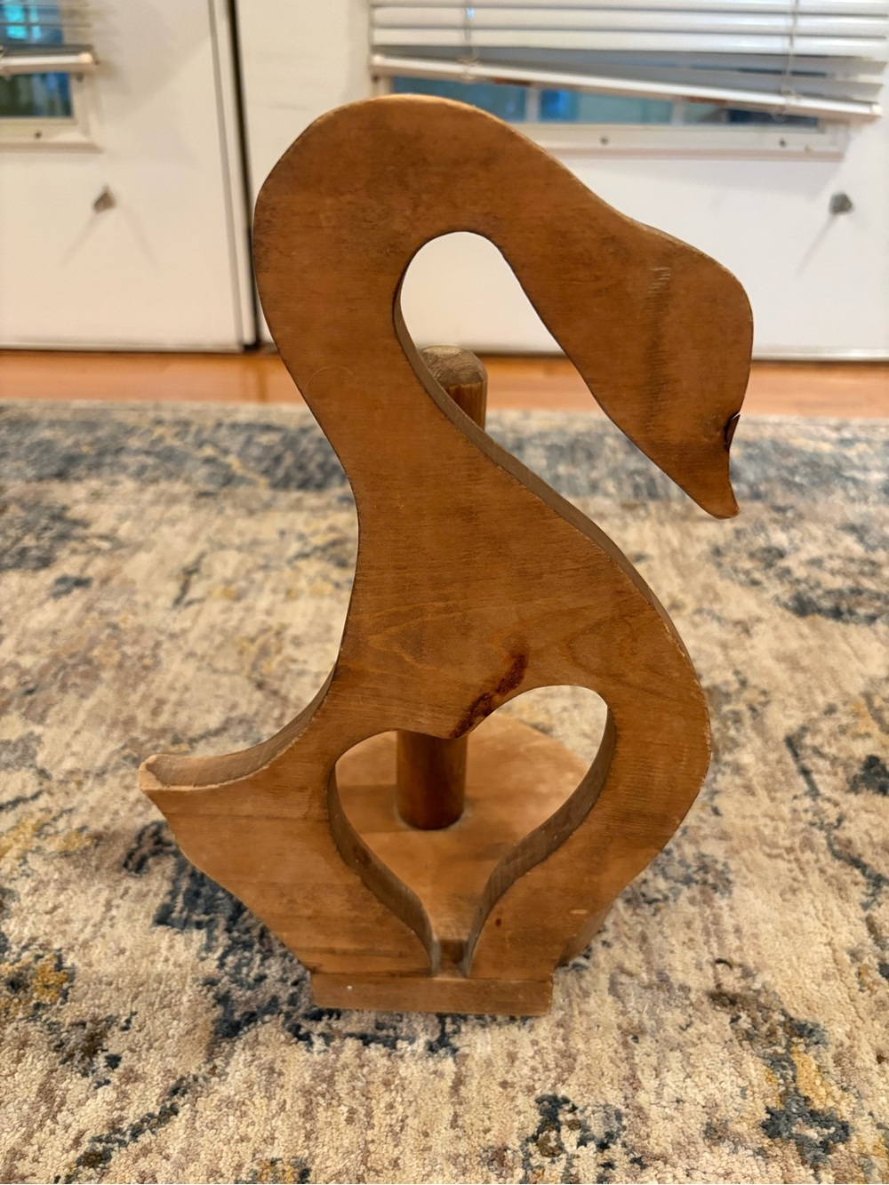 Goose Paper Towel Holder Vintage solid wood Cut out Farmhouse Country